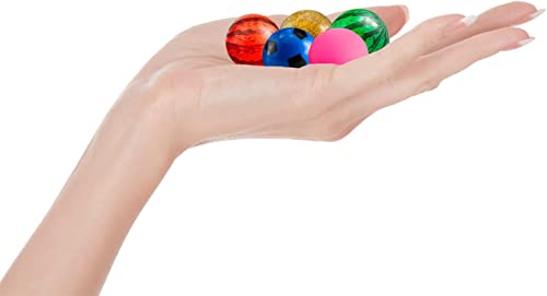 OBTANIM 100 Pieces Colorful Bouncy Balls Bulk Mixed Pattern High Bouncing Balls for Kids Party Favors, Prizes, Birthdays G...
