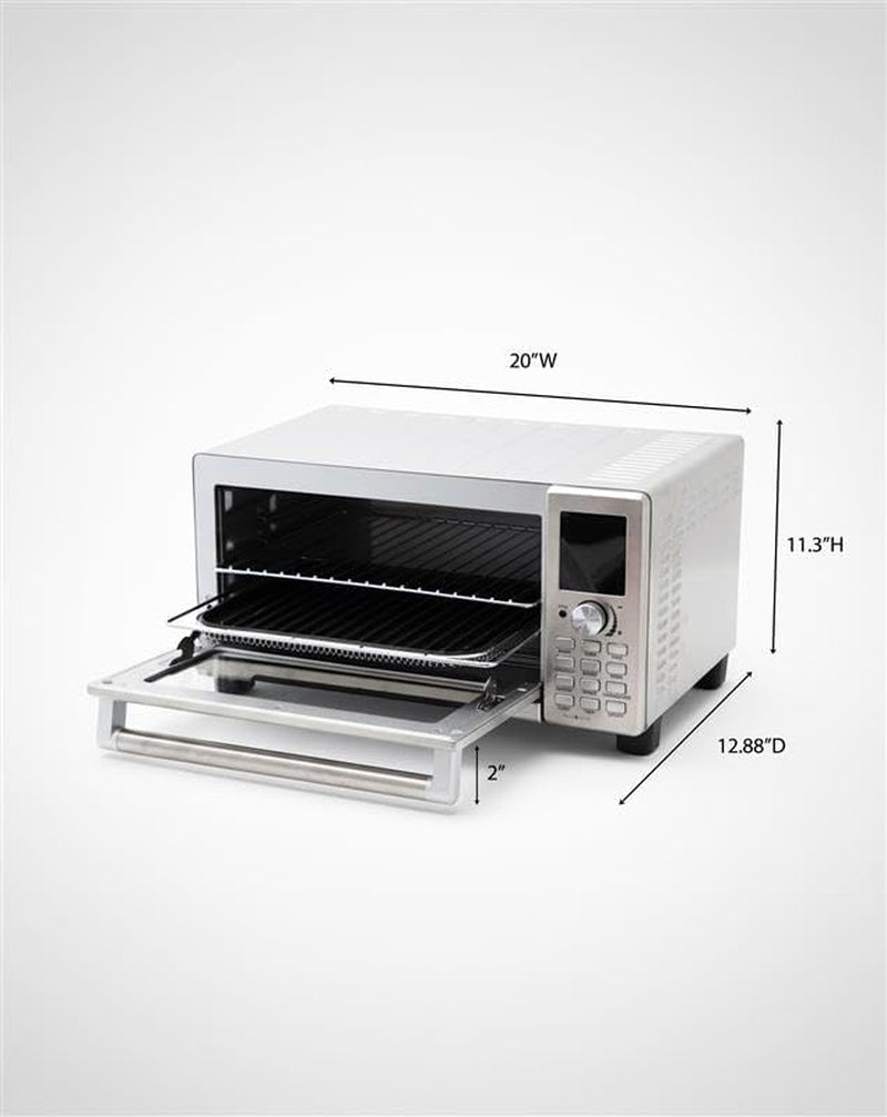 Bravo XL Pro Air Fryer Toaster Oven, Improved 100% Super Convection, Quicker & Crispier Results, 100 Presets, Multi-Layer Even Cooking, 50-500F, Smart Probe, PFAS Free, 30QT, Stainless Steel