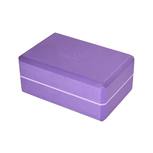 Hugger Mugger 4 in. Foam Yoga Block - Strong and Stable, Beveled Edges for Comfort, Most Favored Block Size, Helps with Al...