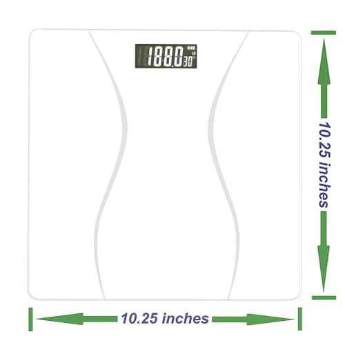 Scale for Body Weight, Digital Bathroom Scale, Weight Scales for People,Body Scale,White,Max:400LB/180KG,2 Weighing Units:...