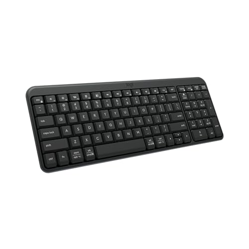 Logitech K250 Bluetooth Keyboard with Numpad, Easy Connectivity, Compact Wireless Keyboard Made with Recycled Plastic, Spi...