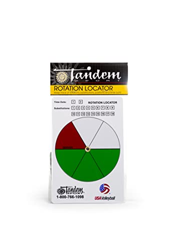 Tandem Sport Volleyball Rotation Tracker - Volleyball Rotation Tracker For Referees & Coaches - Tracks Substitutions, Posi...
