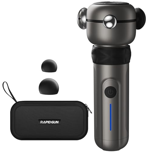RapidGun Lite Deep Tissue Therapy Massage Gun - 6500 RPM Portable Vibrating Massager for Pain Relief, Trigger Points & Sti...