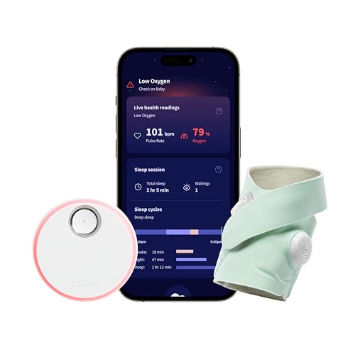 Owlet Dream Sock® - FDA-Cleared Smart Baby Monitor - Track Live Pulse (Heart) Rate, Oxygen in Infants - Receive Notificati...