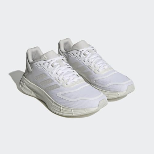 adidas Women's Duramo 10 Running Shoe, White/Zero Metallic/Grey, 7