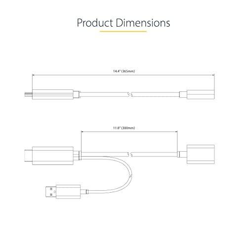 StarTech.com 1ft (30cm) HDMI to DisplayPort Adapter Cable, Active 4K 60Hz HDMI 2.0 to DP 1.2 Converter, HDR, USB Bus Power...