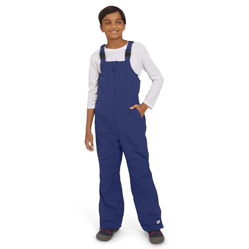 Lands' End Unisex Kids Squall Waterproof Adjustable Insulated Iron Knee Snow Bib Overalls
