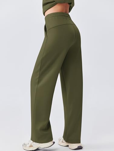 PINSPARK 2 Piece Sets for Women 1/2 Zip Sweatsuit Loose Fit Sweatshirt Straight Leg Pants 2025 Matching Outfit Fall Tracksuit