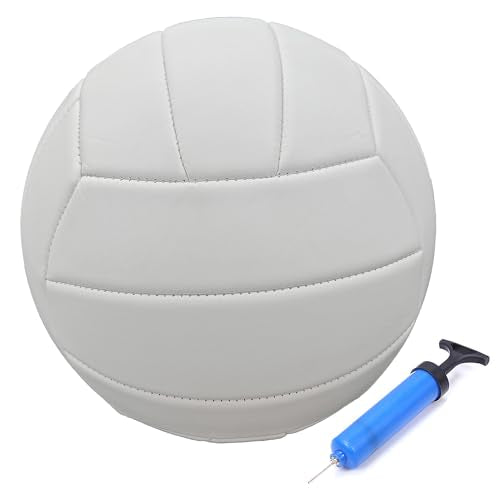 ABAJI Volleyball Official Size Thicker PVC Pure Color with Pump Waterproof Anti-Explosion Design Training Practice Indoor ...