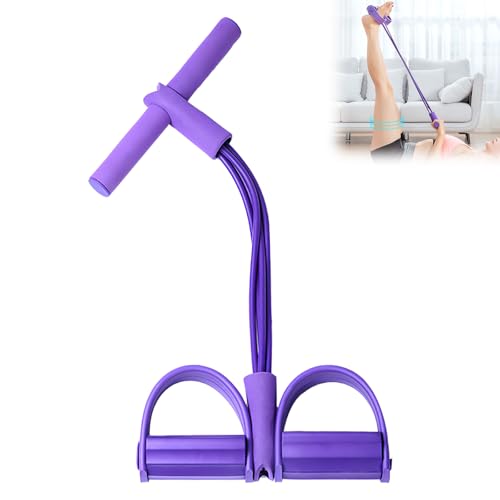 21 Fitness Resistance Bands-4 Tube Pedal Ankle Puller,Upgraded Stretch Bands for Exercise Sit Up Exercise Equipment,Multif...