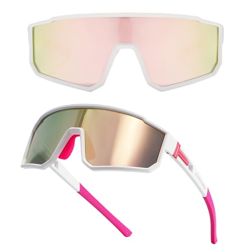 Polarized Running Sunglasses For Men Women, UV400 with Adjustble Nose Pad for Cycling, Hiking,Beach Volleyball