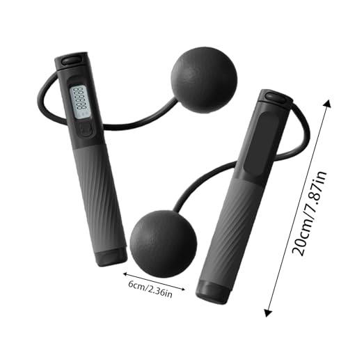 Skipping Rope - Weighted Speed Jump Rope for Fitness with Digital Counter Display, Professional Skipping Equipment for Ind...