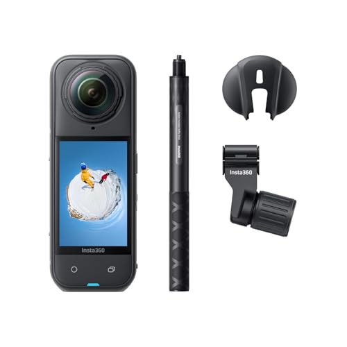 Insta360 X5 Ski Bundle - Waterproof 8K 360 Camera, Invisible Selfie Stick Effect, Leading Low Light, Rugged & Replaceable ...