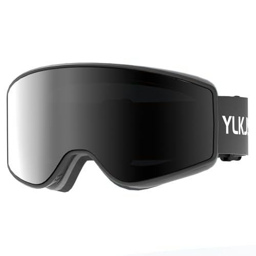 YLKJSWIM Kids Ski Goggles, OTG Snow Goggles, 100% UV Protection Snowboard Goggles for Boys & Girls, Snowmobile, Dog Sledding