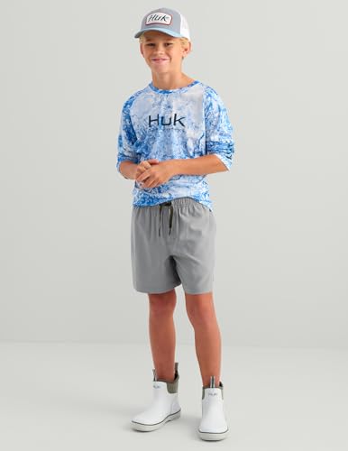 HUK Unisex-Child Pursuit Volley, Quick-Dry Fishing Shorts for Kids