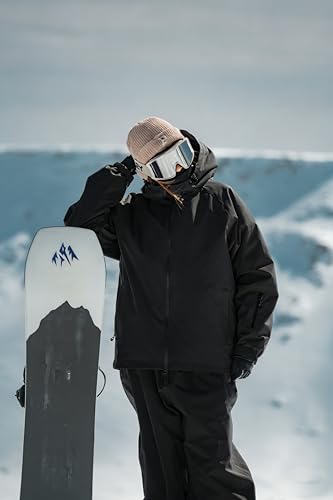 GSOU SNOW Mens Ski Jacket Baggy Snowboard Jacket Womens Insulated Snow Jacket Waterproof Windproof Loose Ski Coat for Skiing