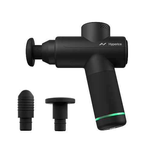 Hyperice Hypervolt Go 2 - Black - Featuring Quiet Glide Technology - Handheld Percussion Massage Gun - 3 Speeds, 2 Interch...