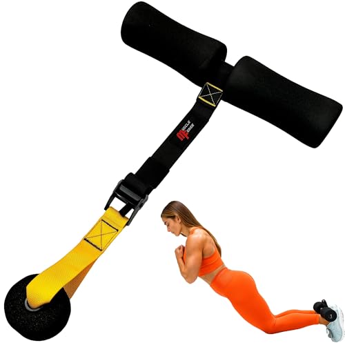 MuscleForge Nordic Curl Adjustable Hamstring Curl Strap - Exercise Device for Leg and AB Workouts up to 400lbs with Door A...