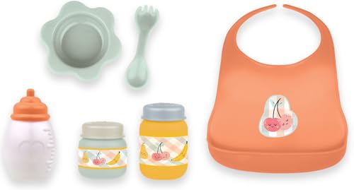 JC Toys - for Keeps Playtime! | Baby Doll High Chair | Fits Dolls up to 17" | Sturdy High Chair and Play Accessories | Ages 2| Earth Tone Colors
