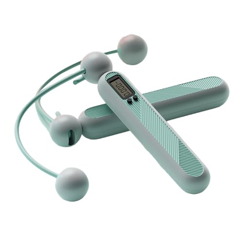 MOMOJIA Weighted Jump Rope with Counter with Digital Counter for Indoor Outdoor Fitness Weight Loss Exercise Adjustable