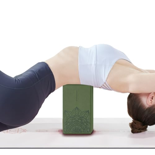 nuveti Yoga Blocks Set of 2, High Density Yoga Brick Foam Blocks to Improve Strength, Flexibility and Balance Brick Foam B...