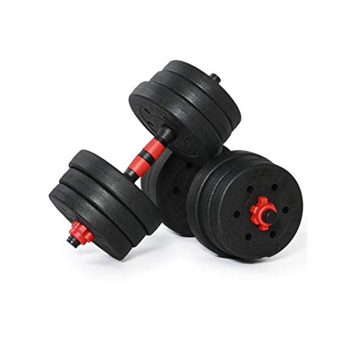 YMGSCC 2pcs20kg Fitness Dumbbells Detachable Dumbbell Set Barbells Equipments Arm Muscle Trainer Household Exercise Supplies