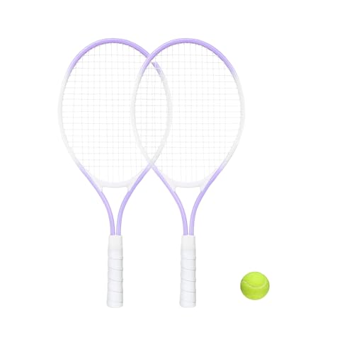 NEWSNOW Children's Tennis Racket for 2 Players, Suitable for Beginners, pre Worn 27 inch Lightweight Children's Racket, Su...