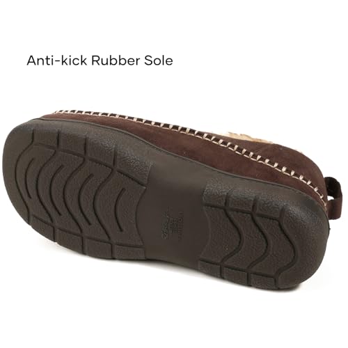 Zizor Men's Moccasin House Shoes Slippers Indoor Outdoor