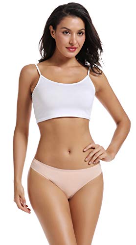 voenxe Seamless Women Underwear Thongs,No Show Ladies Thong,No Line Workout Breathable Comfortable Panties,Soft Undies,5-Pack