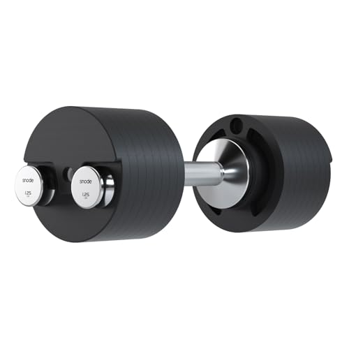 SNODE AD80 Drop Proof 80 lbs Adjustable Dumbbell Set -Adjustable Weights with Cast Iron Plates and Cradle, Knurled Handle,...