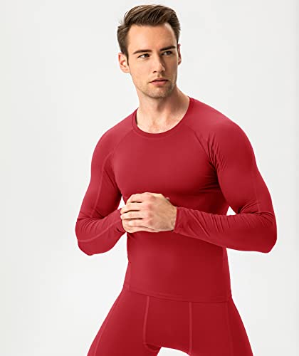 SPVISE Men's Compression Shirt Long Sleeve Athletic Workout T-Shirts Top Active Sport Baselayer Undershirt Gear Shirt Dry Fit