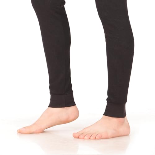 Thermal Underwear Pants for Men Long Johns Cotton Blend Base Layer Waffle Knit Bottoms Classic Cold Weather