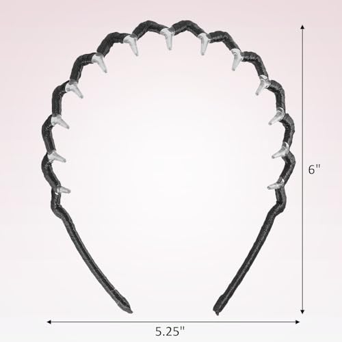 Scunci by Conair Effortless Beauty Zig Zag headband - hair accessories for women - hairpin headband - black headband - 1 C...