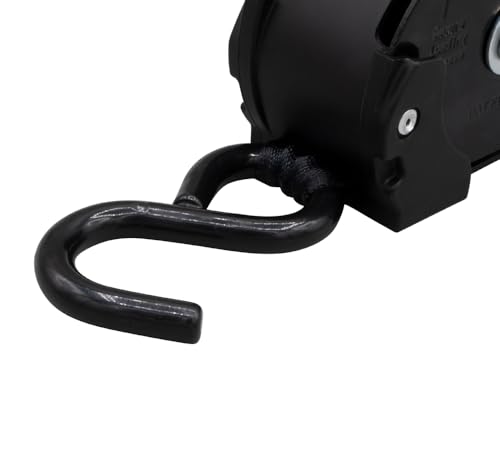 Mytee Products 4 Pack 1'' x 10' Bolt on Retractable Ratchet Straps for Cargo - Coated S Hook Auto Retract Ratchet Straps -...