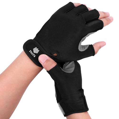 FitsT4 Sports Half Finger Padded Palm Gloves for Diving, Sailing, Jet Skiing, Stand-UP Boarding, Kayaking and Water Skiin...