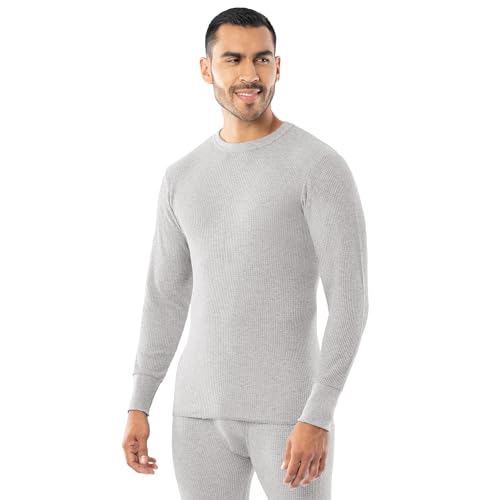 Indera Men's Heavyweight Cotton Waffle Thermal Underwear Crew Top