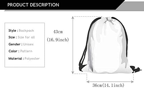 Drawstring Backpack Hawaiian Geometric Pineapple Bag Water Resistant Lightweight Gym Sackpack For Hiking Yoga Gym Swimming Travel Beach
