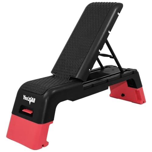 Yes4All Multifunctional Aerobic Deck - Versatile Fitness Station, Weight Bench, Aerobic Stepper, Plyometrics Box for Cardi...