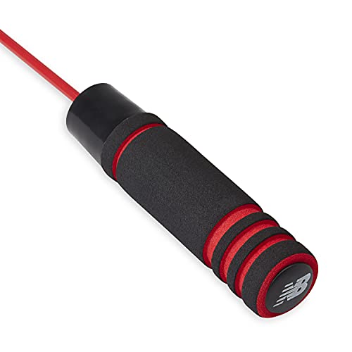 New Balance Weighted Jump Rope for Men - 1 lb Heavy Foam Handles Set, Adjustable Length, Exercise Training Jump Ropes for ...