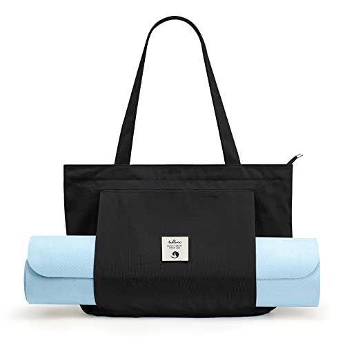 WLLWOO WLLWOO Yoga Bags for Women with Yoga Mats Bags Carrier Carryall Canvas Tote for Pilates Shoulder for Travel Office ...