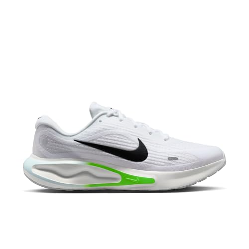 Nike Men's Journey Run Road Running Shoes, White/Black-Green Strike-Glacier Blue, 10.5