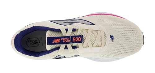 New Balance Women's Fresh Foam 520 v9 Running Shoe, Angora/Blue Oyster, 6.5 W