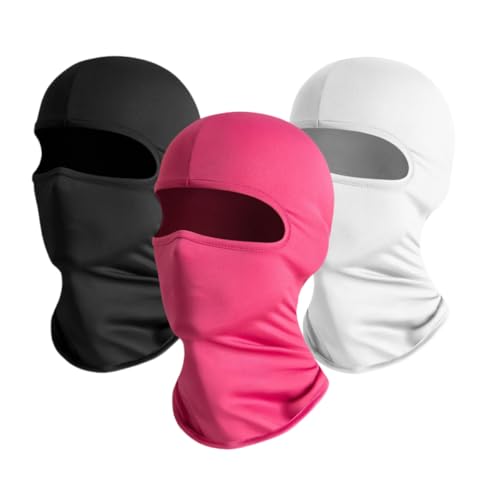 3 Pieces Balaclava Ski Mask for Women Men Head Mask Full Face Cover Mask Sun UV Protection Hood for Skiing Cycling