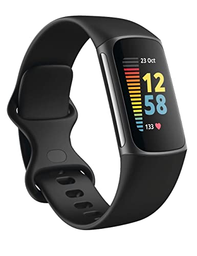 Fitbit Charge 5 Advanced Fitness Tracker with GPS, Heart Rate, Sleep & Health Tracker - Power Bundle with Adapter (Graphit...