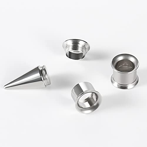TBOSEN 36PCS Ear Gauge Stretching Kit Stainless Steel Double Flare Alloy Tapers 3 In 1 Plugs Set Eyelet 14G-00G