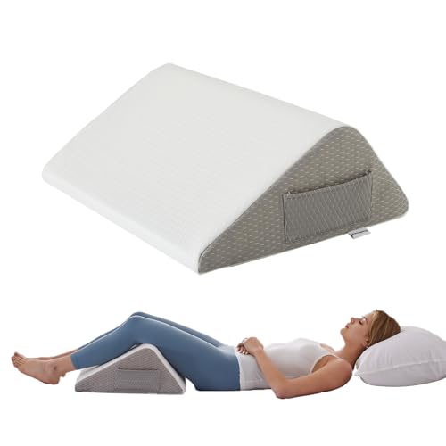 Bedluxe Knee Pillow for Back Sleeping, Leg Pillow Knee Wedge Pillow, Memory Foam Wedge Pillows for Legs Post Surgery, Tria...