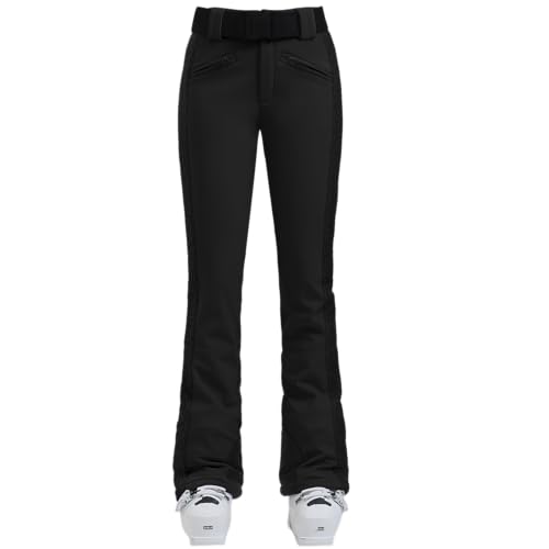 GSOU SNOW Womens Ski Pants Slim Fit Waterproof Insulated Snow Pants Flared Winter Outdoor Hiking Warm