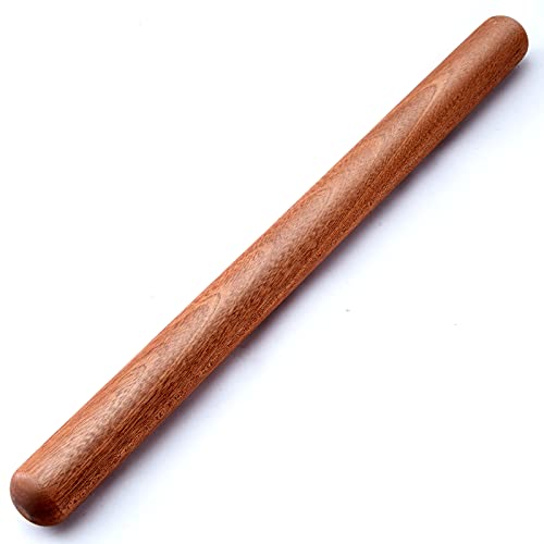 Aisoso French Rolling Pin, 17.7 Inches Wood Rolling Pin for Baking Extra Long Thickened, Classic Wooden Dough Roller for F...