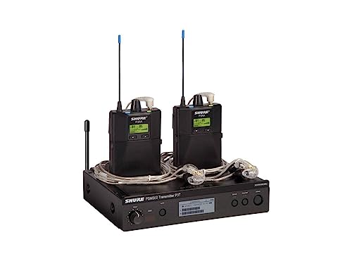 Shure PSM300 P3TRA215TWP Pro Wireless in-Ear Personal Monitor System with SE215-CL Earphones, Twinpack - H20 Band