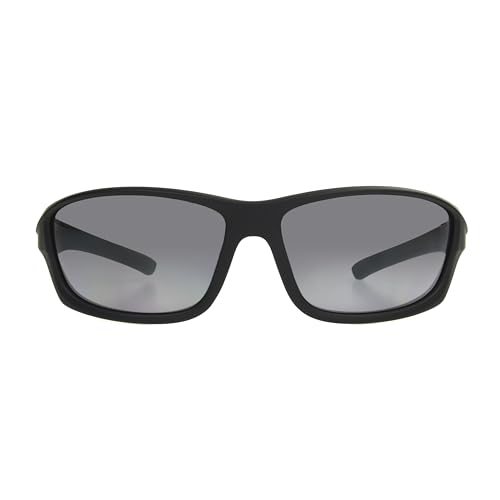 Ironman Men's Relentless Wrap Sunglasses, Matte Black, 63 mm